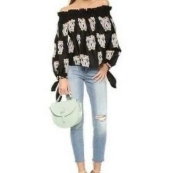Caroline Constas “Lou” off the shoulder top - Picture 4 of 11